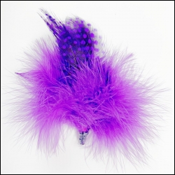  Marabou Purple with Guinea Feathers